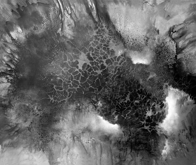 Black and white abstract artwork