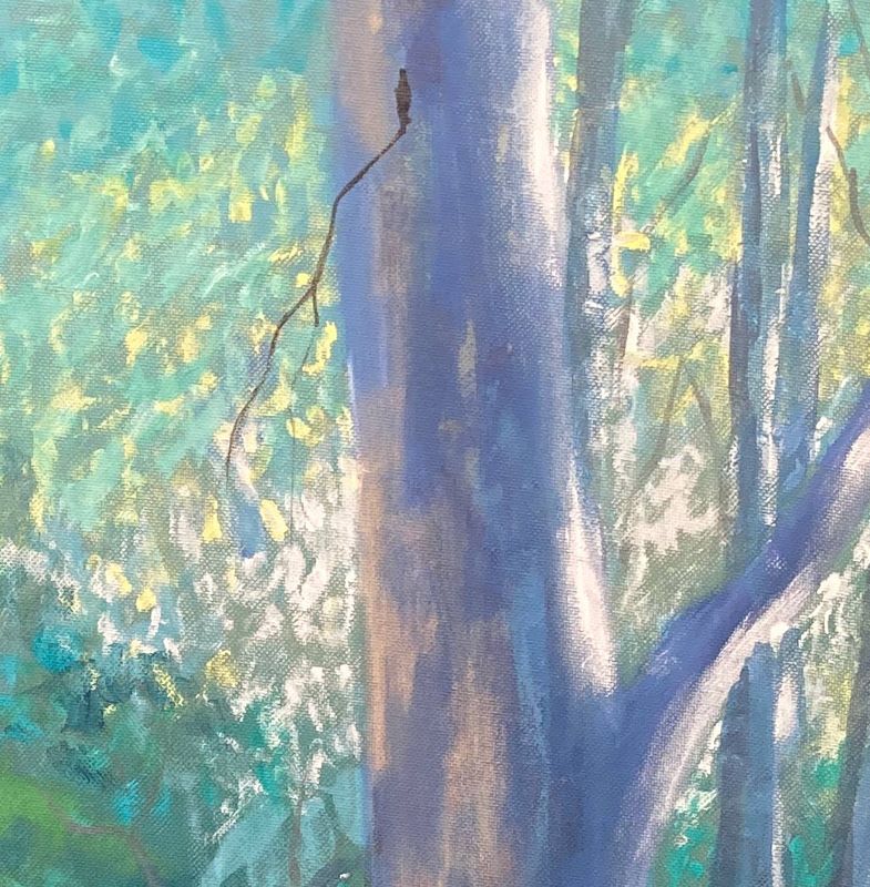 detail of bush landscape painting
