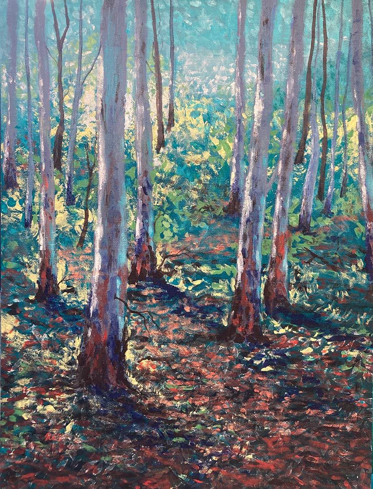 Australian Bush Landscape - &#39;The Survivors ii&#39; - original painting on  all-weather materials