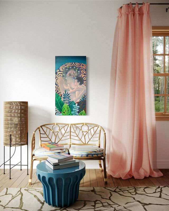 room installation figure painting