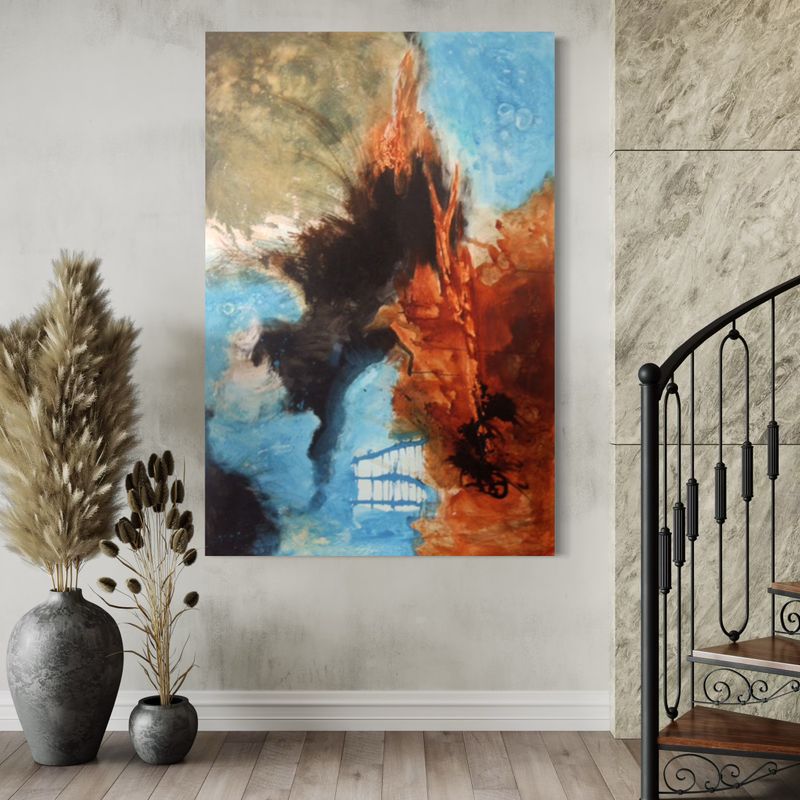 SOLD Original abstract painting ' Formation iii'- 180x120cm, mixed media on canvas