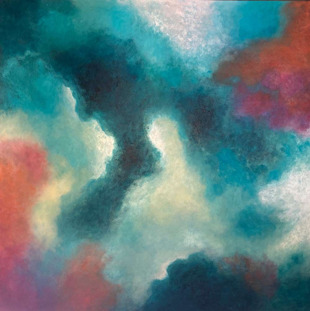 Large abstract painting- Glow Beyond xii
