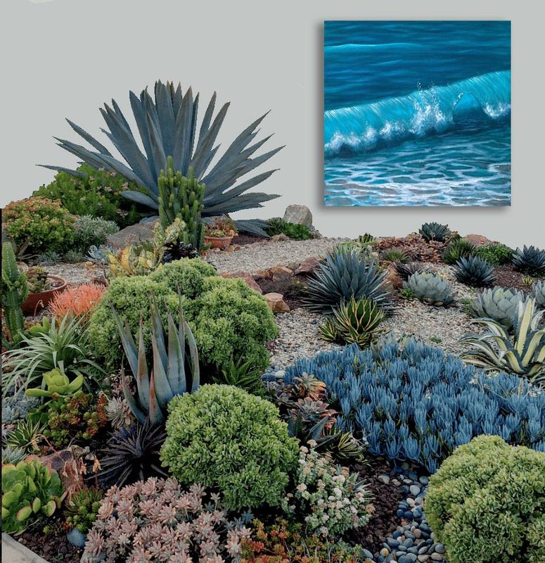 Original OUTDOOR painting, - 'Gentle Shore vi  ' -55 x 55 cm ,  Jennifer Webb