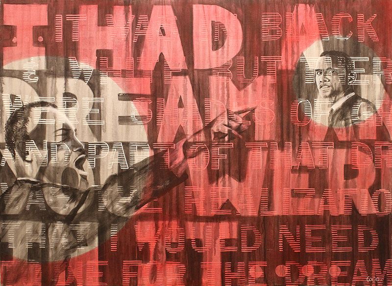Pop Art Paintings - &#39;Dr King and Barak i &#39;