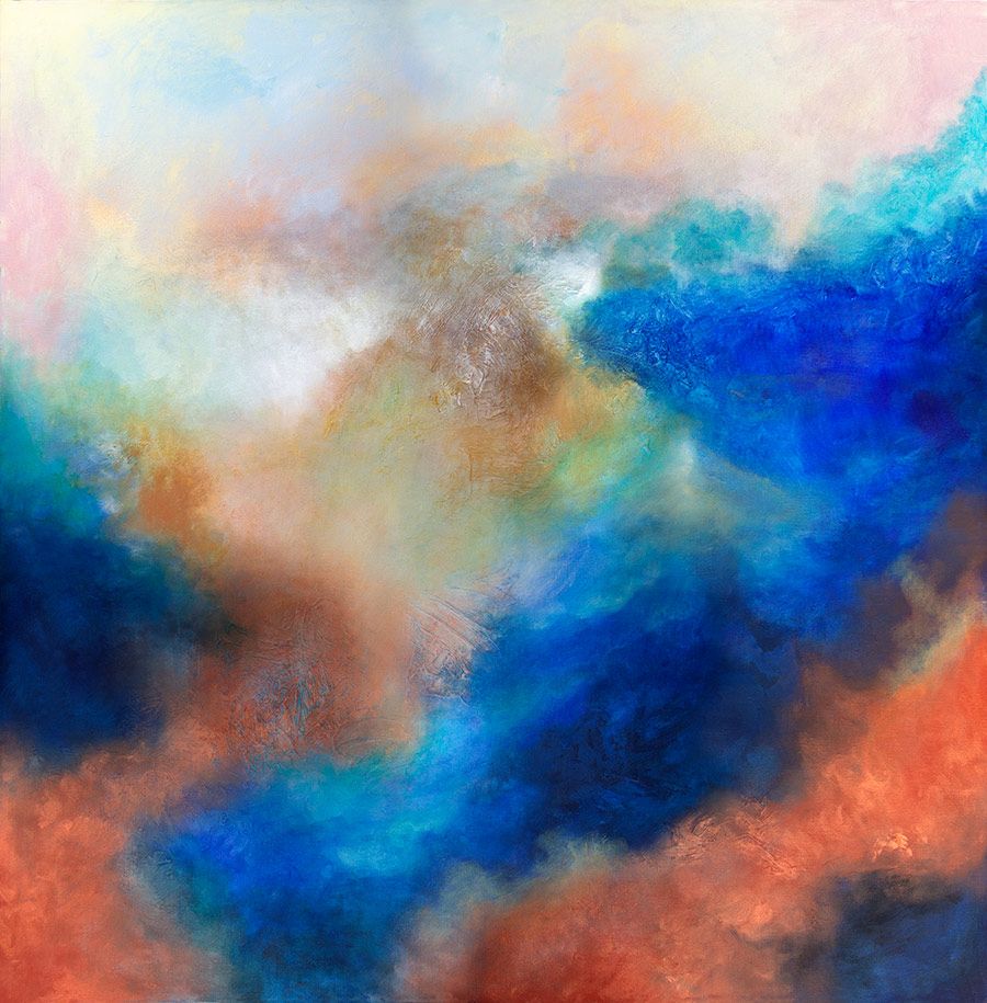 Large abstract painting- &#39;The Summit&#39;