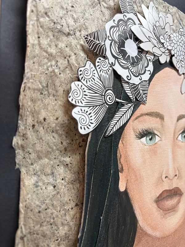 Original mixed media painting - 'Nature Lover i'
