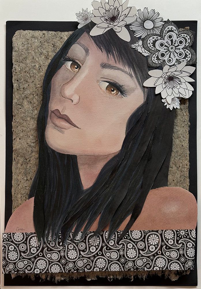 Original mixed media painting - &#39;Nature Lover ii &#39;