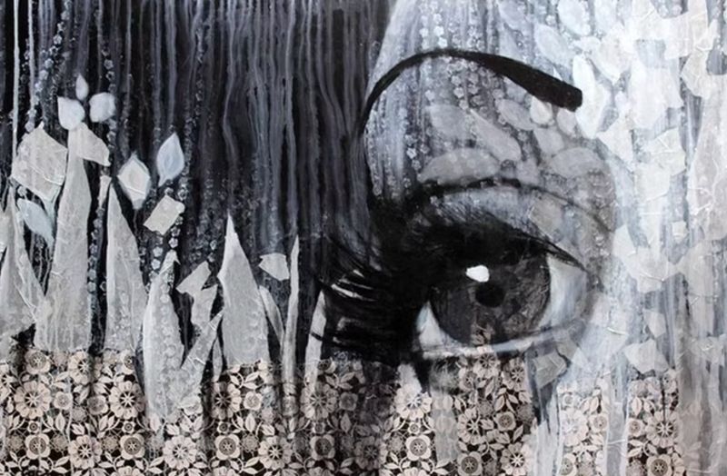 black and white abstract realism