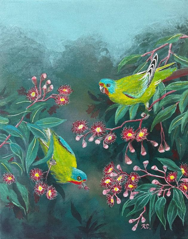 Original OUTDOOR bird painting - 'Swifties '