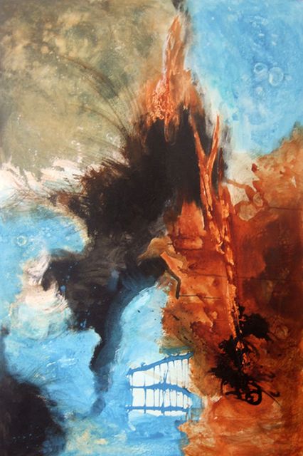 SOLD Original abstract painting ' Formation iii'- 180x120cm, mixed media on canvas