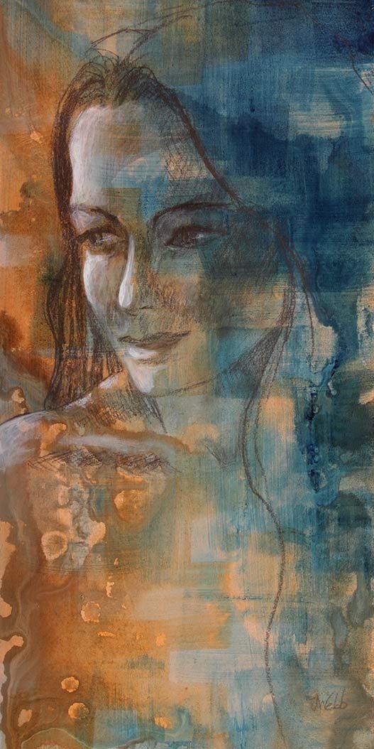 Artist figure print - &#39;Dreamer ii&#39;  - hand-finished limited-edition canvas reproduction