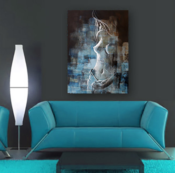 Figure Wall Art - Solitude  - hand-finished limited edition/100 canvas reproduction