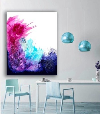 Abstract Artist print - 'Conjugation ii' - extra-large artist print on canvas, hand-finished limited edition/100