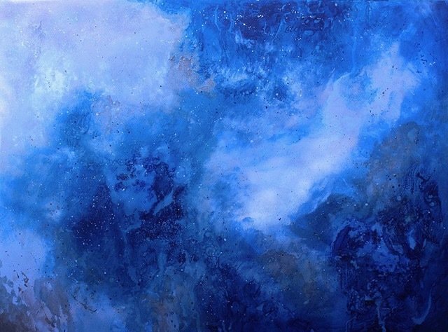 Abstract Artist print - &#39;Astral &#39;   -choose hand-finished limited edition/100 on canvas or print on watercolour paper, from