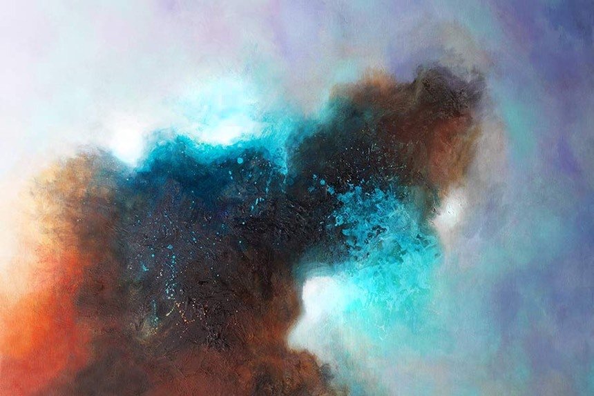 Artist Canvas Print - &#39;The Glow Beyond i&#39;  - abstract wall art on canvas, from