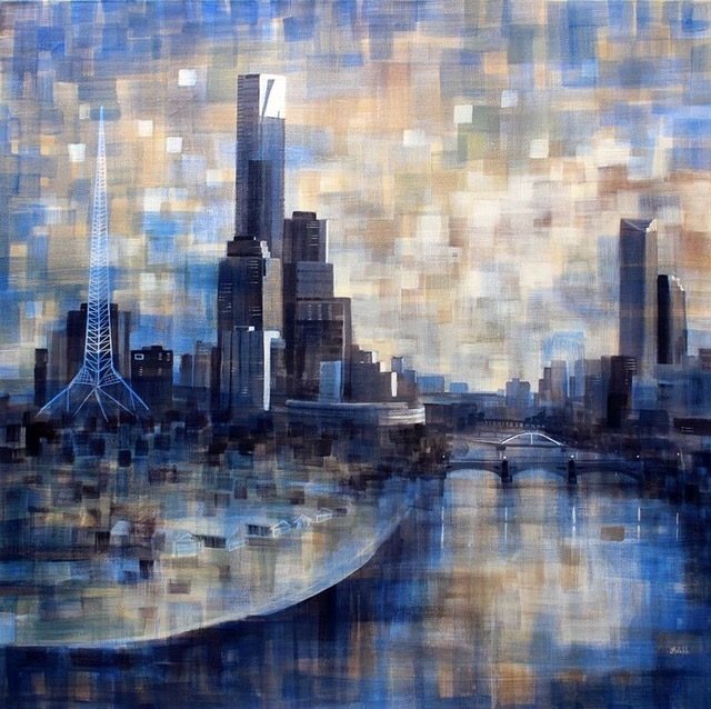 Original Melbourne painting - &#39;Night Spire&#39;  - sold, order a large hand-finished canvas reproduction, from