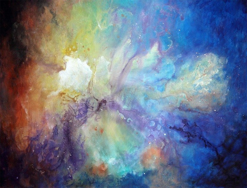 Abstract artist print - 'Parallel Event'  - large abstract wall art, print or large hand-finished limited edition/100 on canvas