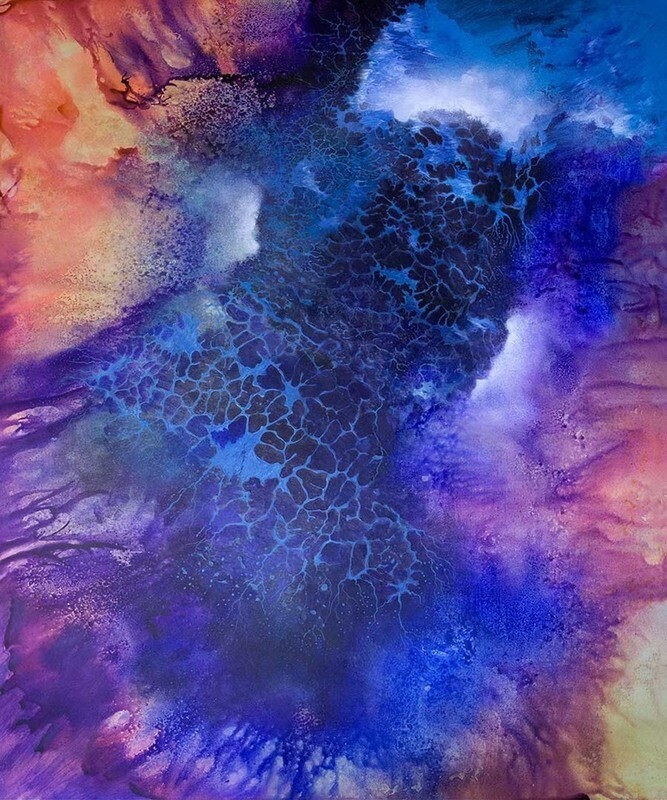 Large Abstract Paintings - Glow Beyond v, 100x120cm
