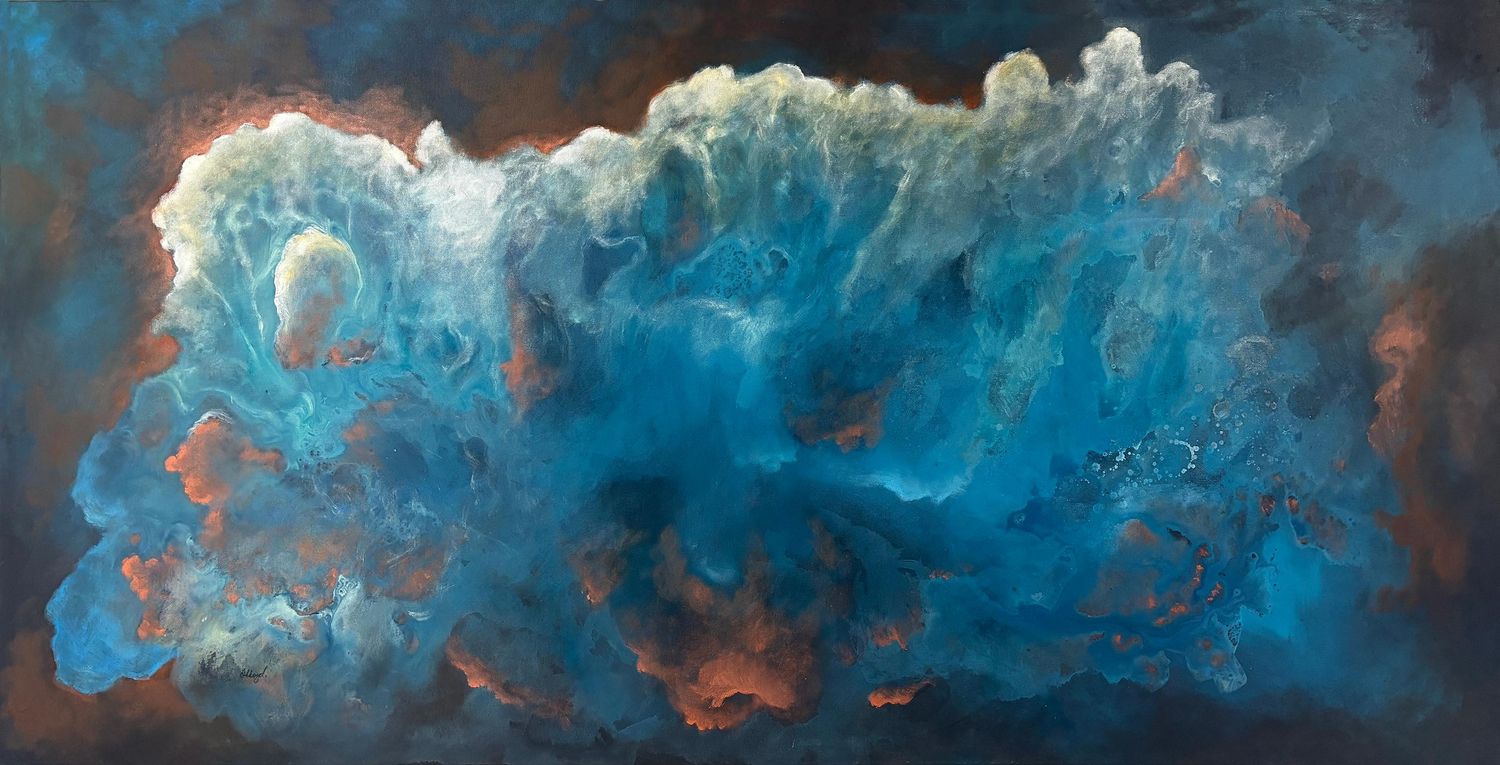 Abstract painting, John Lous Lloyd : 'Baptism of Fire'