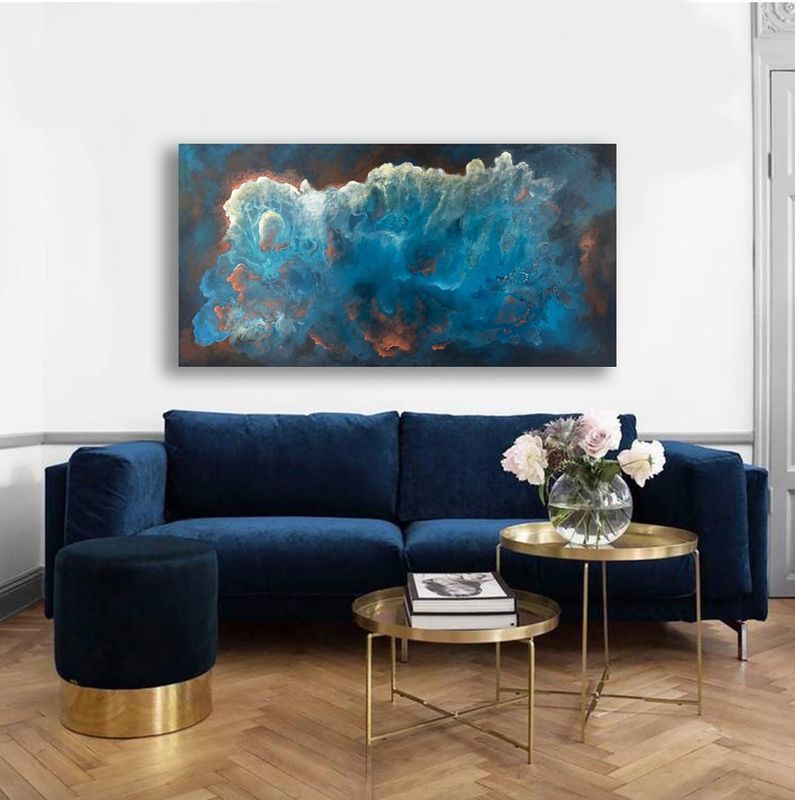 SOLD  Abstract painting, John Lous Lloyd : 'Baptism of Fire'