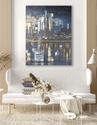 Paintings of Melbourne City - 'Sundown from St Kilda '