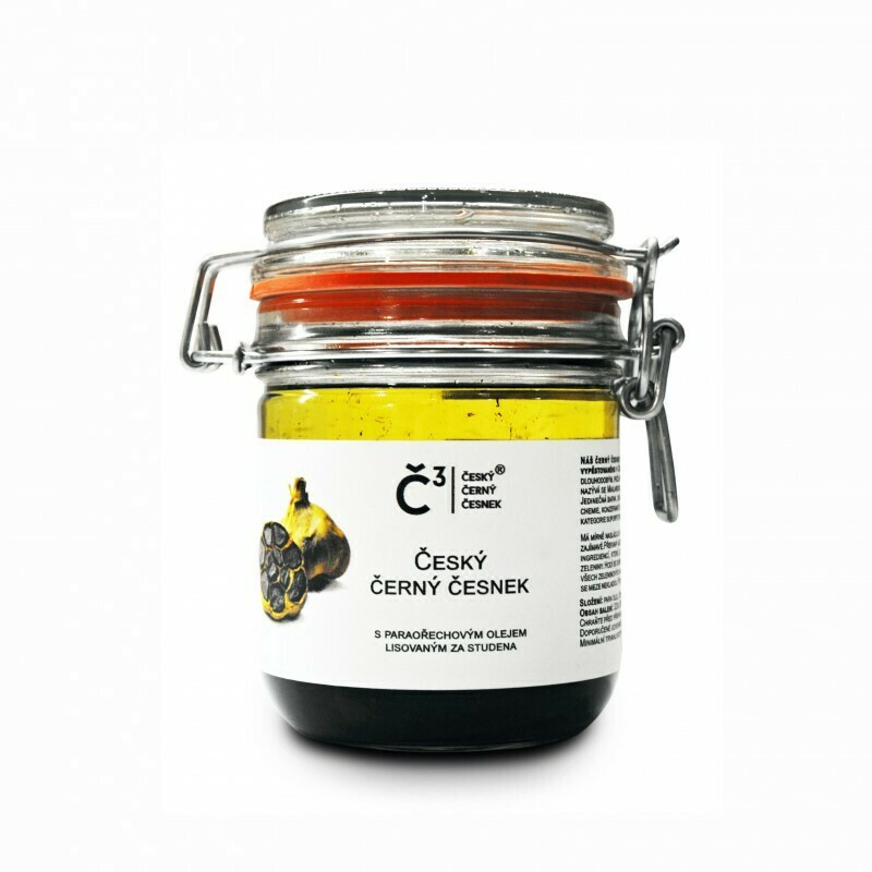 Czech Black Garlic with Brazil Nut Oil and Patent Closure 320G Czech Black Garlic with Brazil Nut Oil and Patent Closure 320G