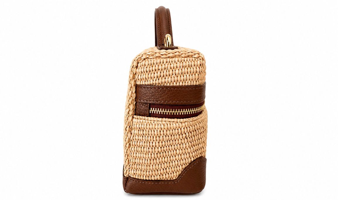 Marrone rafia bag mini