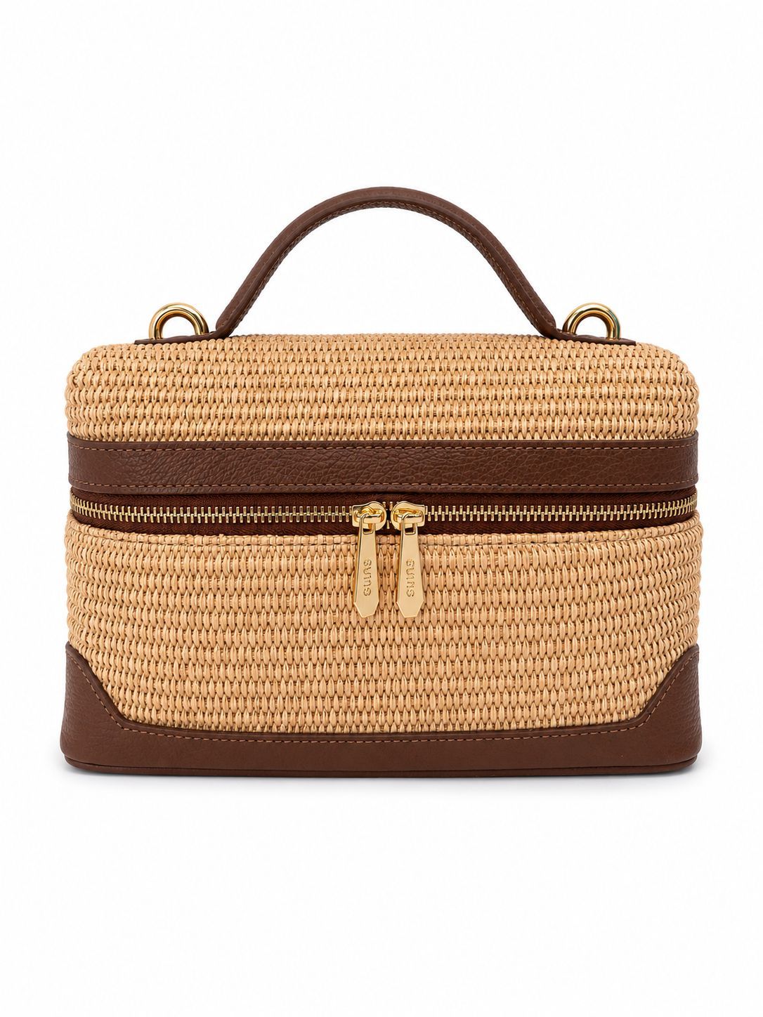 Marrone rafia bag mini