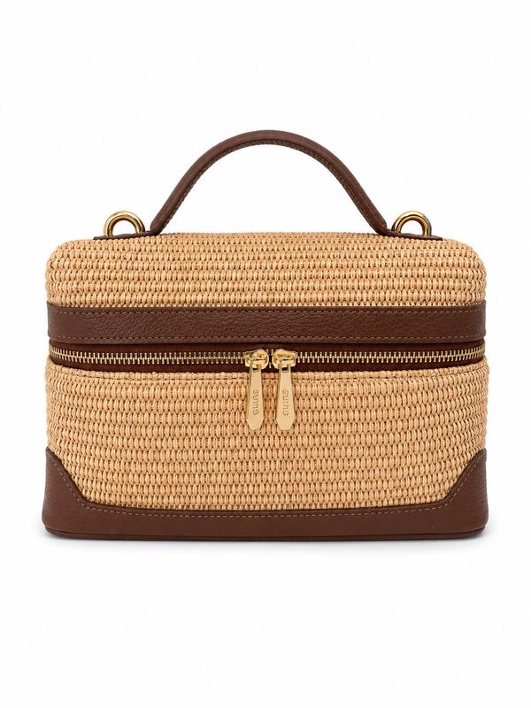 Marrone rafia bag mini