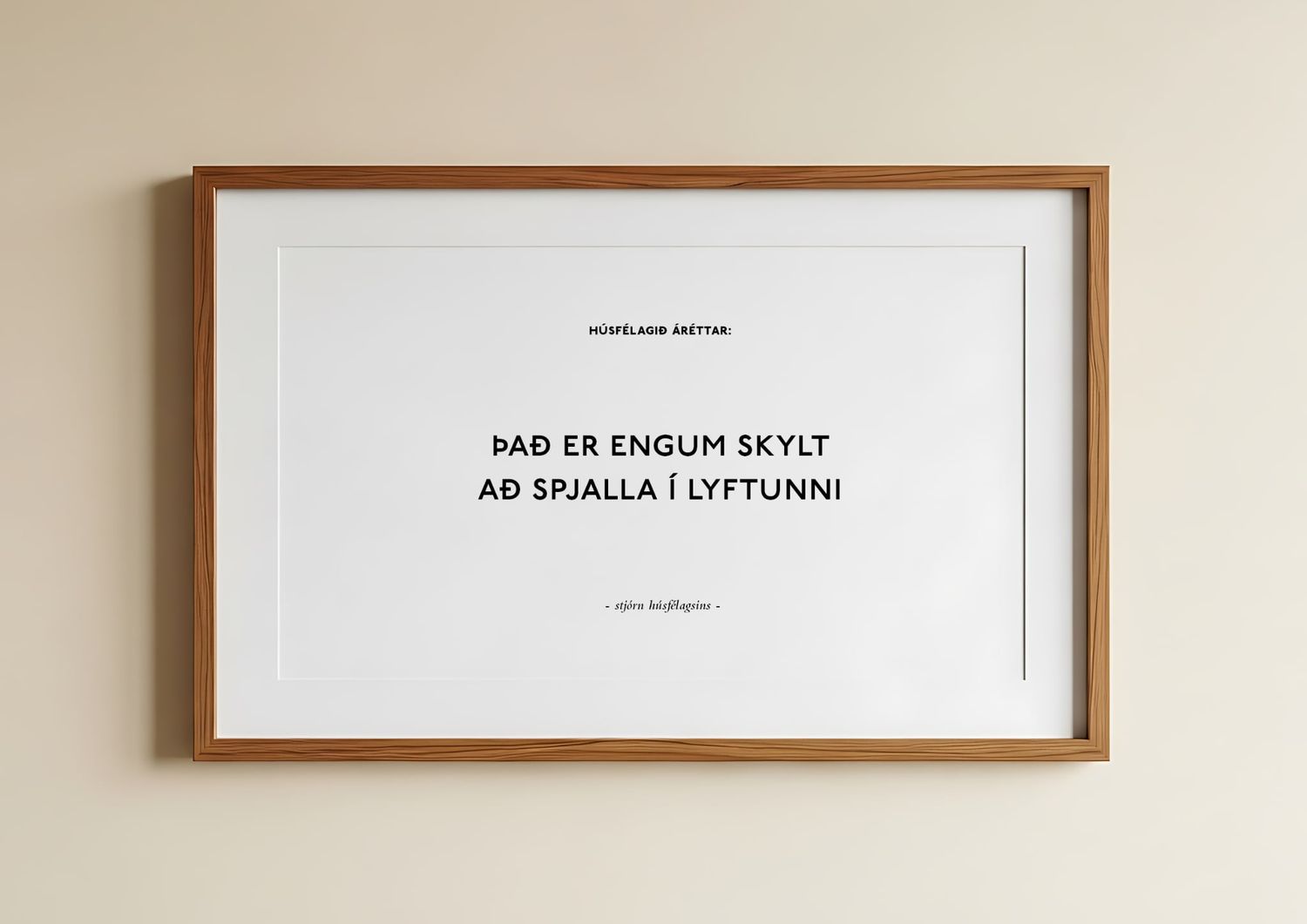 Frá stjórn húsfélagsins
