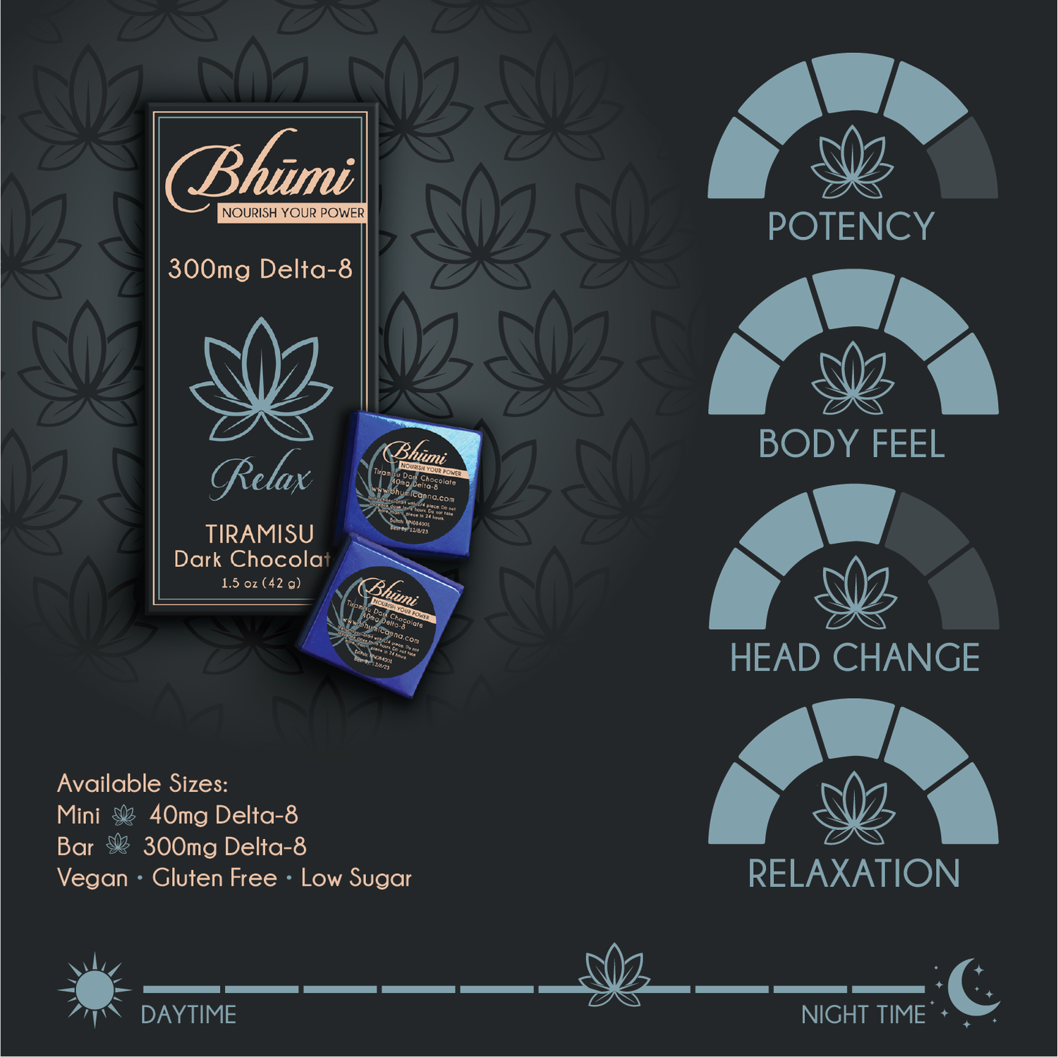 Bhumi - Tirasimu Dark Chocolate Bar 300mg Delta 8