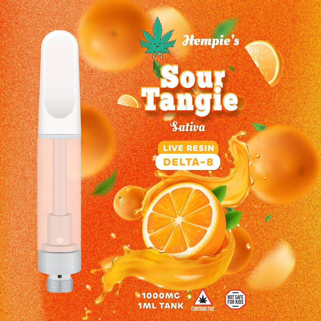 Hempie's Sour Tangie Delta-8 1000mg Vape Cart
