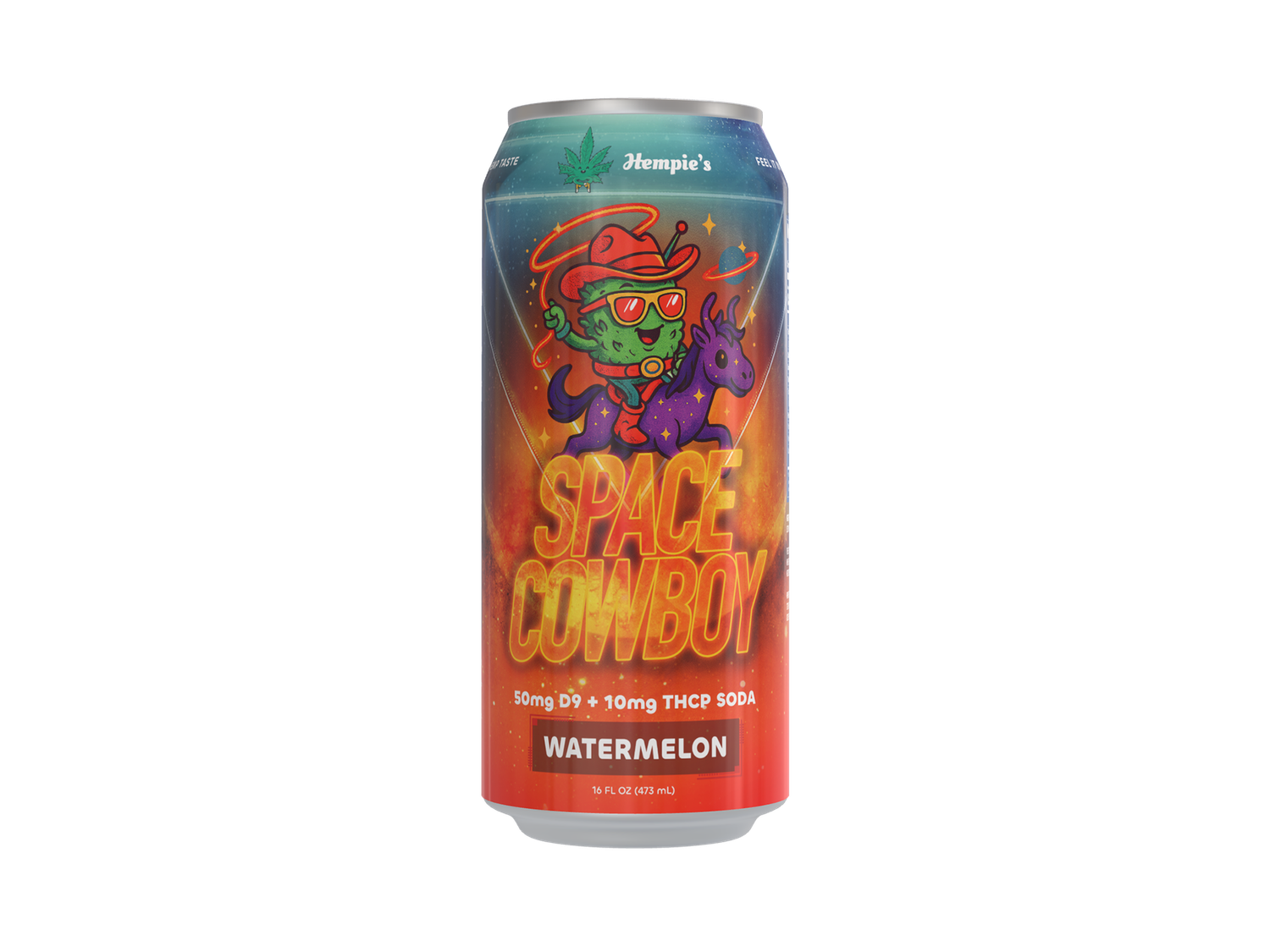 Hempie's Space Cowboy Watermelon (50mg D9 + 10mg THCp, 16oz)