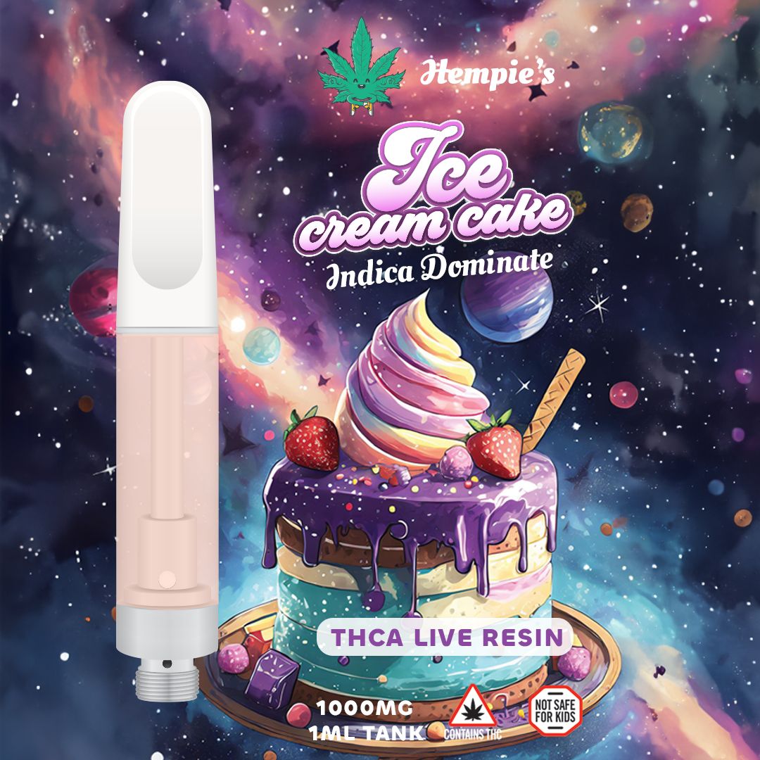 Hempies THCA Ice Cream Cake Indica Vape Cart