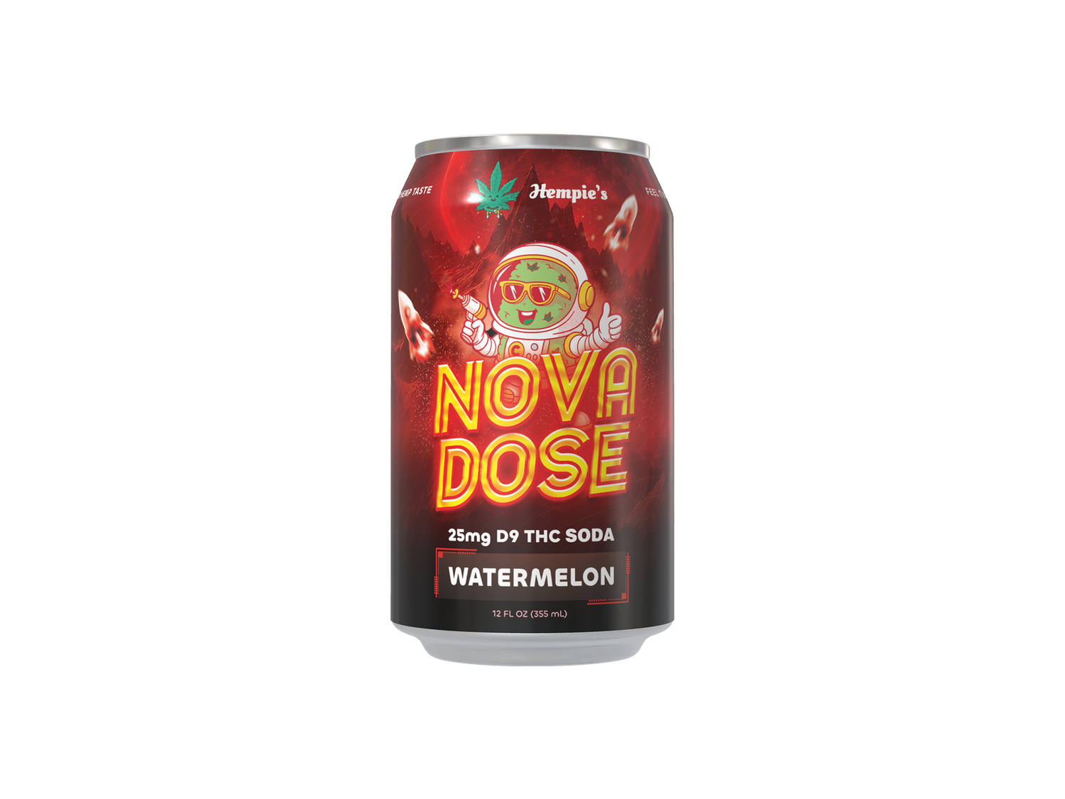 Hempie's Watermelon Soda‚ Nova Dose (25mg D9, 12oz)