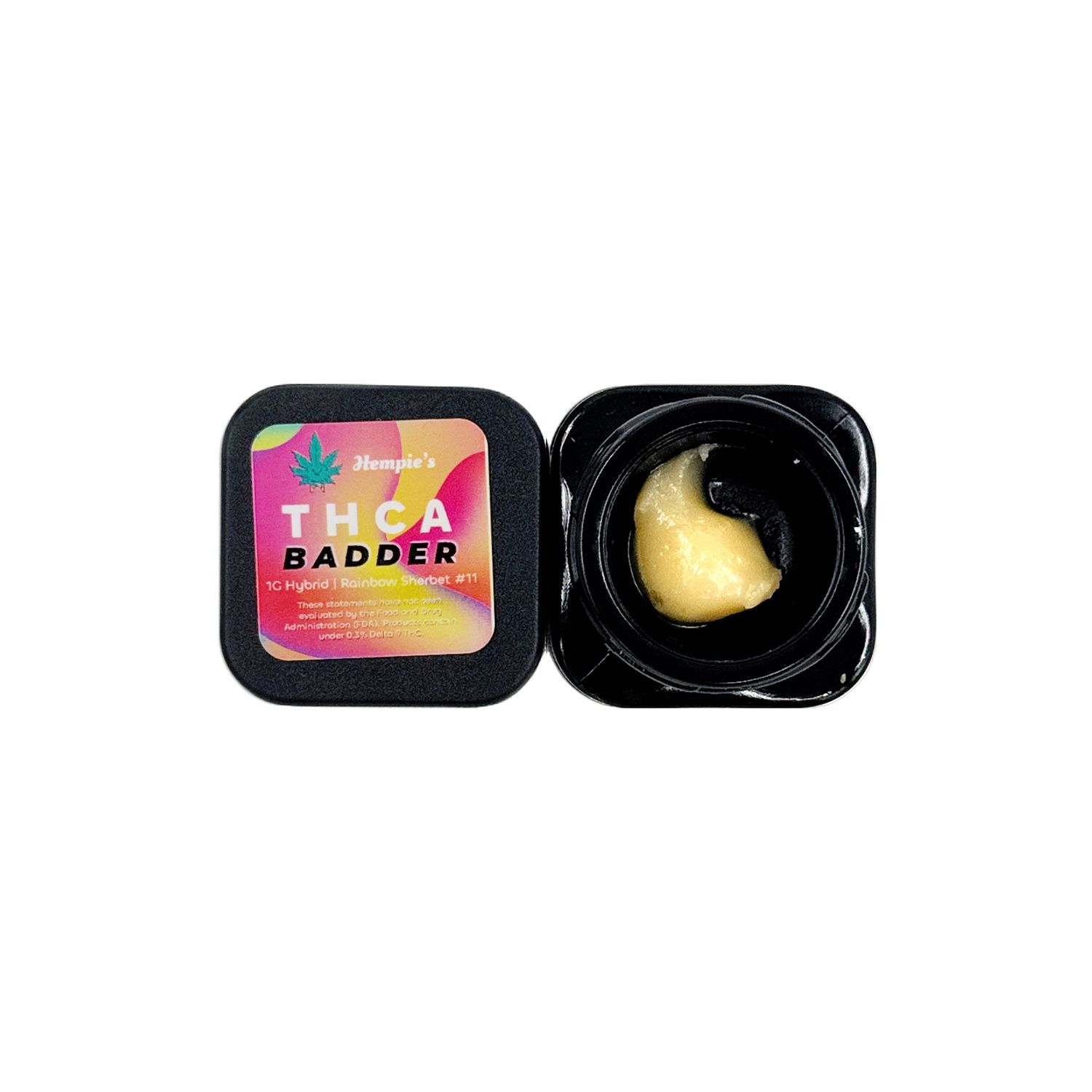 Hempie's THCA CDT Badder Rainbow Sherbet #11
