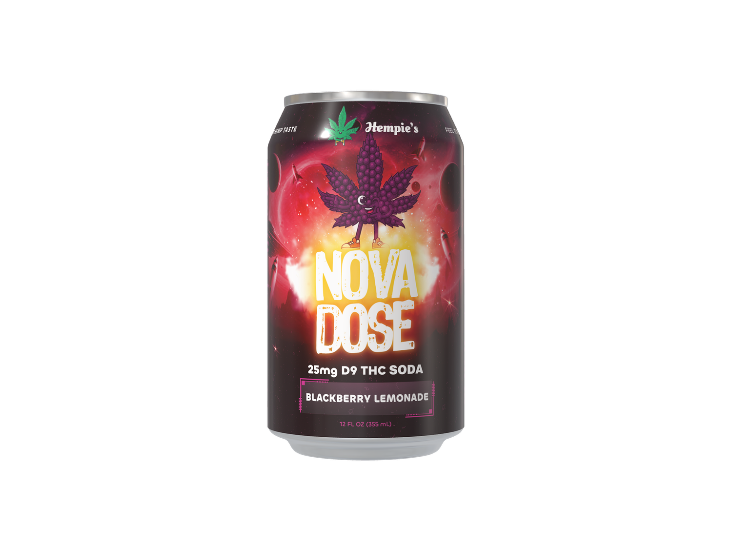 Hempie's Blackberry Lemonade Soda‚ Nova Dose (25mg D9, 12oz)