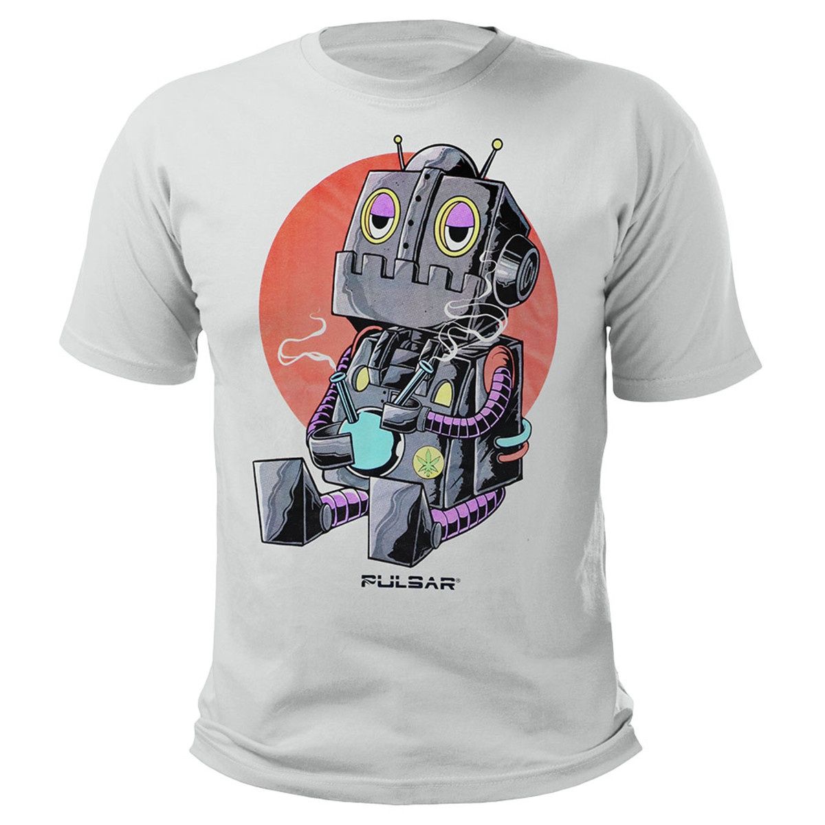 Stoned Bot - T-Shirt - Grey
