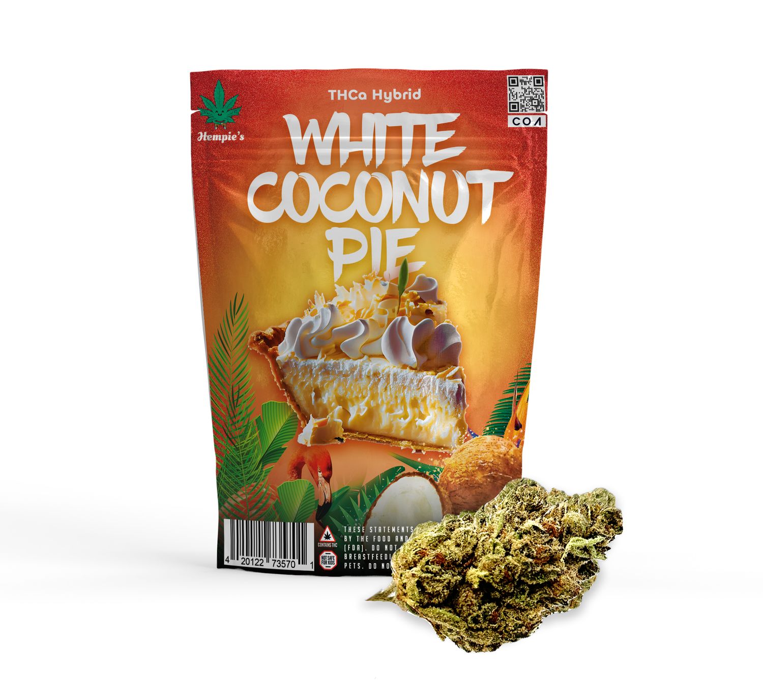 THCa Flower - AAA White Coconut Pie - Hybrid