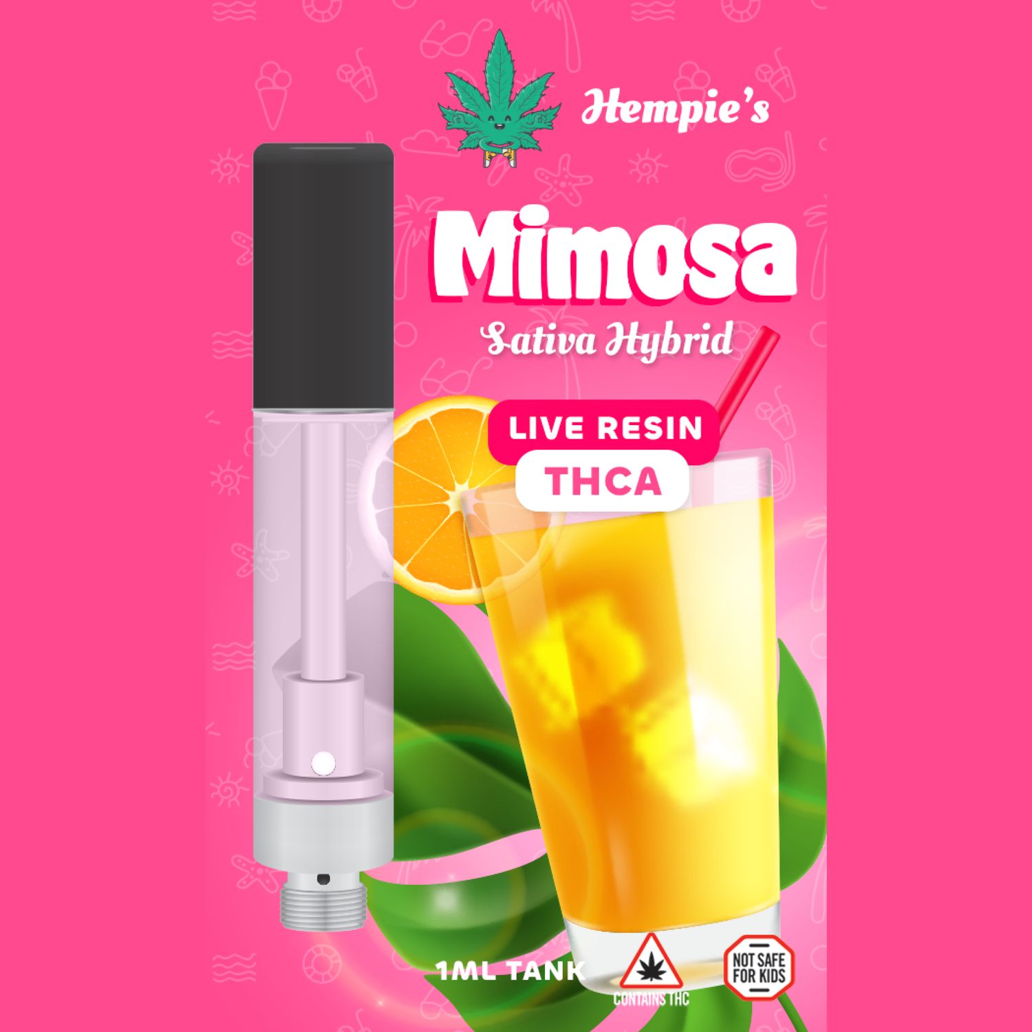 THCA Mimosa Sativa Hybrid Vape Cart