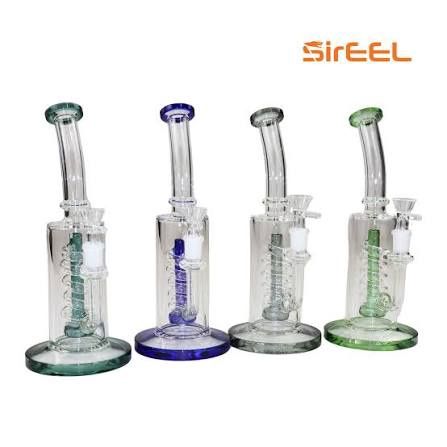Bent Neck Spore Perc Bong with Flower Bowl