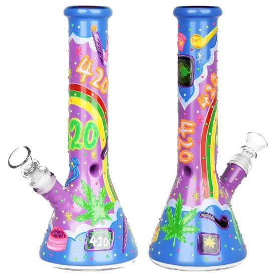 Painted 420 Water Pipe
