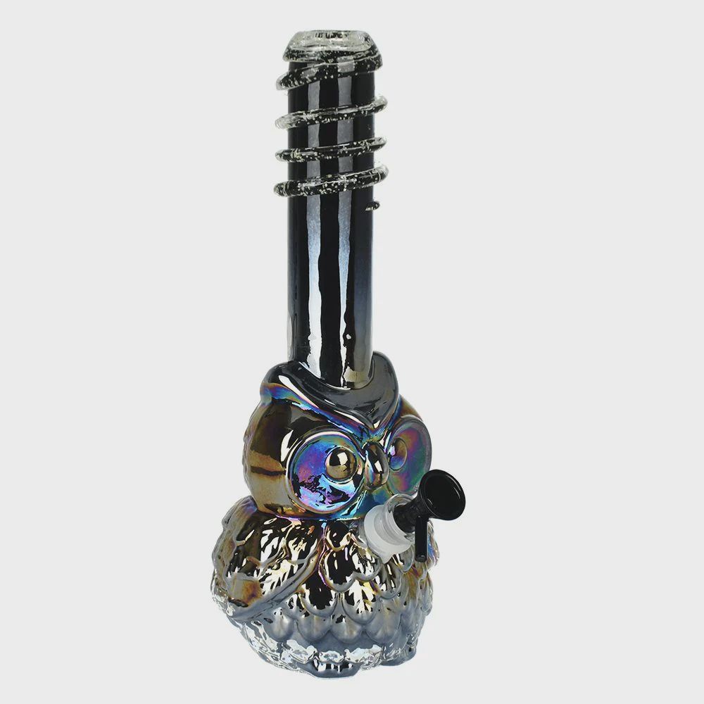 Iridescent Owl Water Pipe