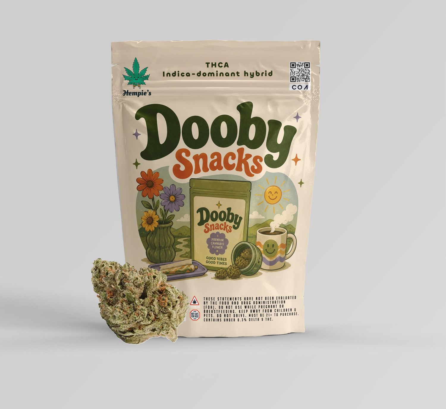 THCA Flower - AAA Dooby Snacks - Indica