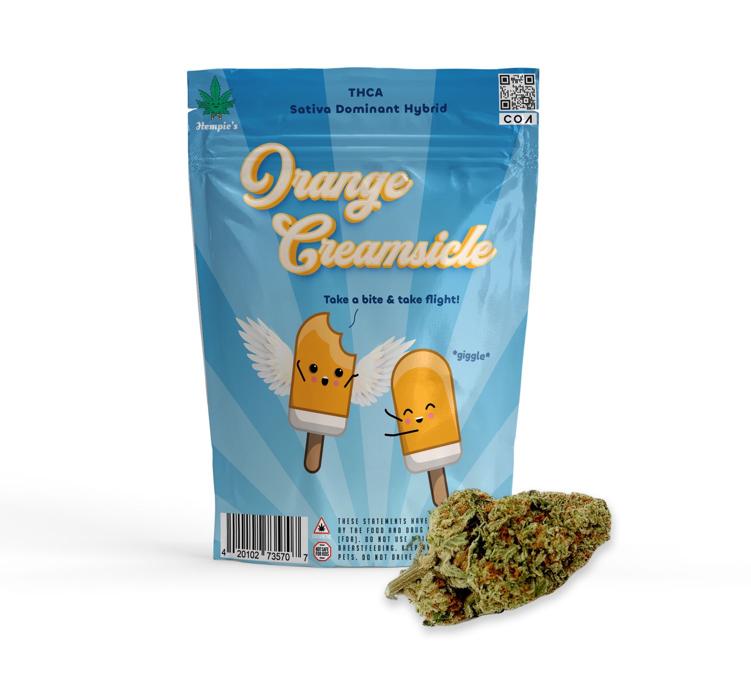 THCa Flower - AAA Orange Creamsicle - Sativa Hybrid