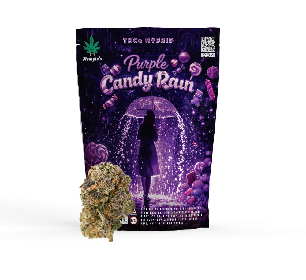 THCA Flower - AAA Purple Candy Rain - Hybrid