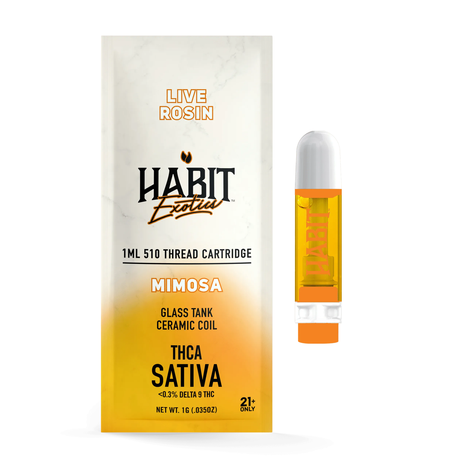 Habit Exotics Mimosa Sativa 1G THCA Cart