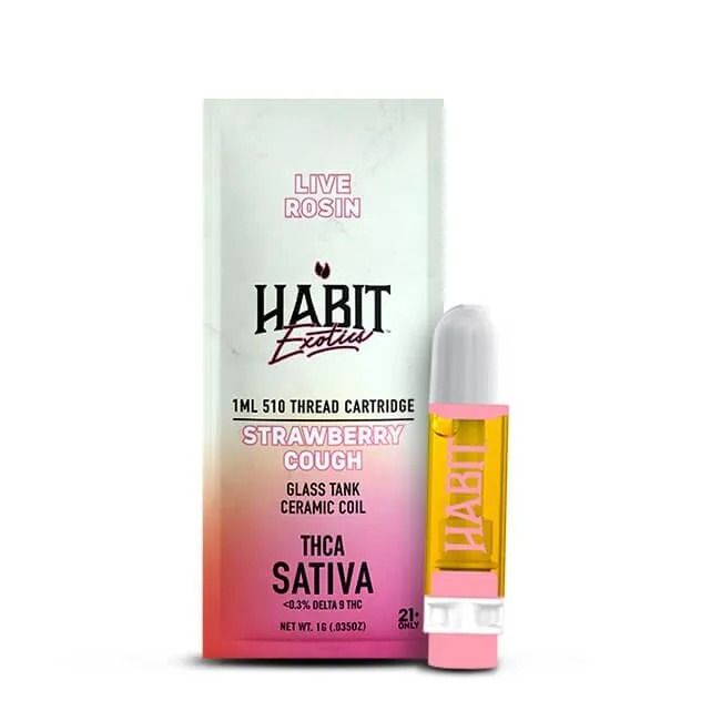 Habit Exotics Strawberry Cough Sativa 1G THCA Cart