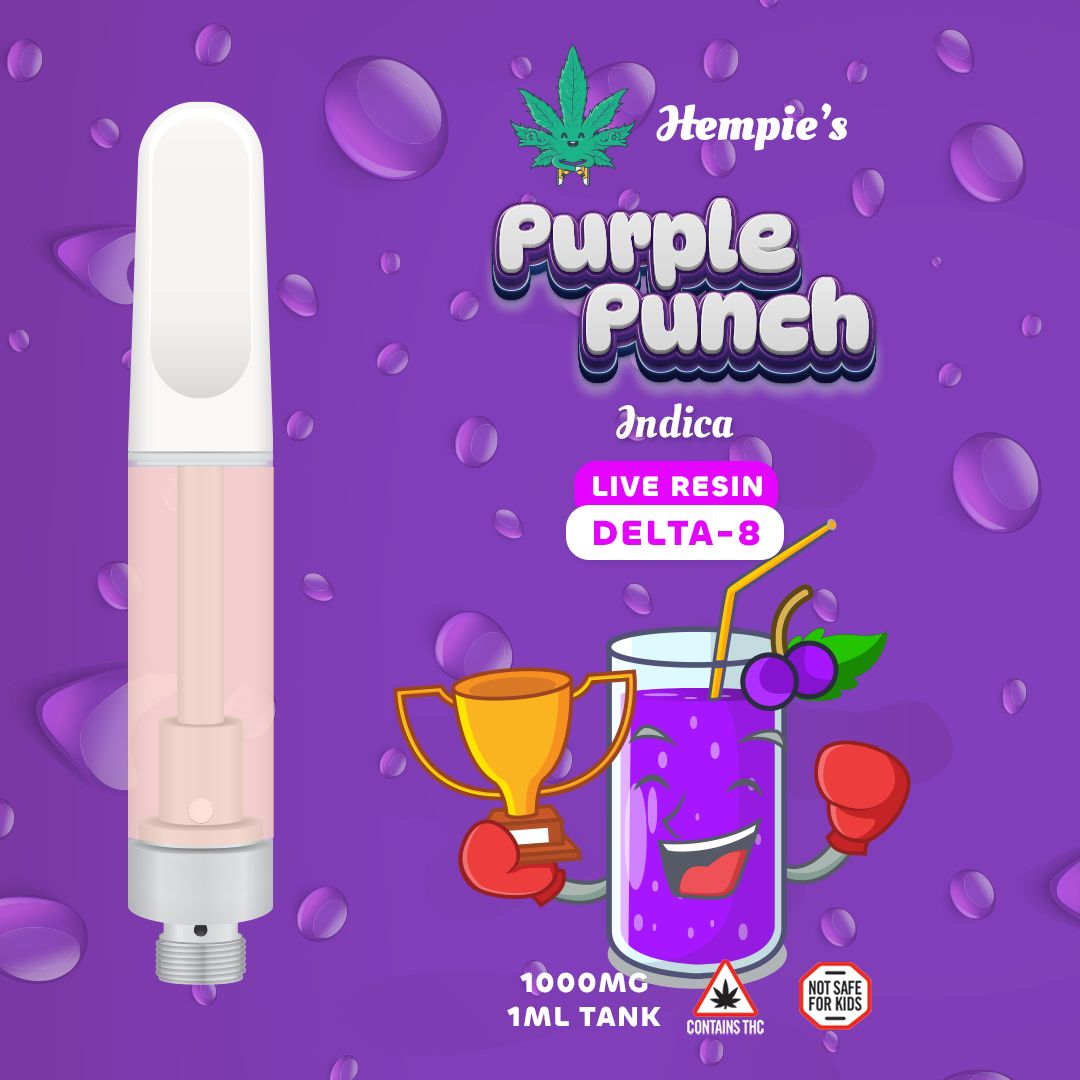 Hempie's Purple Punch Delta-8 1000mg Vape Cart