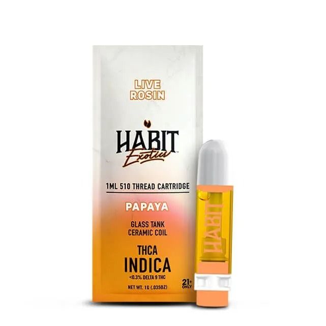 Habit Exotics Papaya Indica 1G THCA Cart